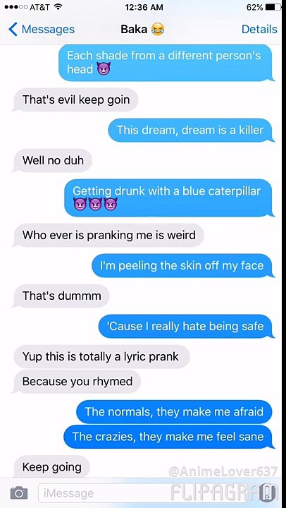 Pranking my friend with Melanie Martinez's 'Mad Hatter' lyrics!