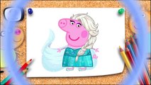 Peppa Pig y Elsa Kristoff Anna Olaf Disney Frozen - Halloween La Cerdita En Español PequeTV