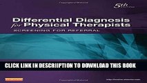 [PDF] Differential Diagnosis for Physical Therapists: Screening for Referral, 5e (Differential