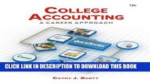 [PDF] College Accounting: A Career Approach (with Quickbooks Accounting 2013 CD-ROM) Popular Online