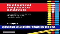 [New] Biological Sequence Analysis: Probabilistic Models of Proteins and Nucleic Acids Exclusive