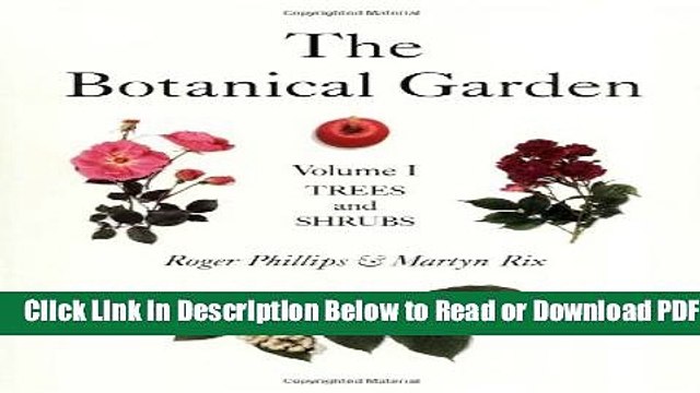 [Get] The Botanical Garden, Vol. 1: Trees and Shrubs Free Online