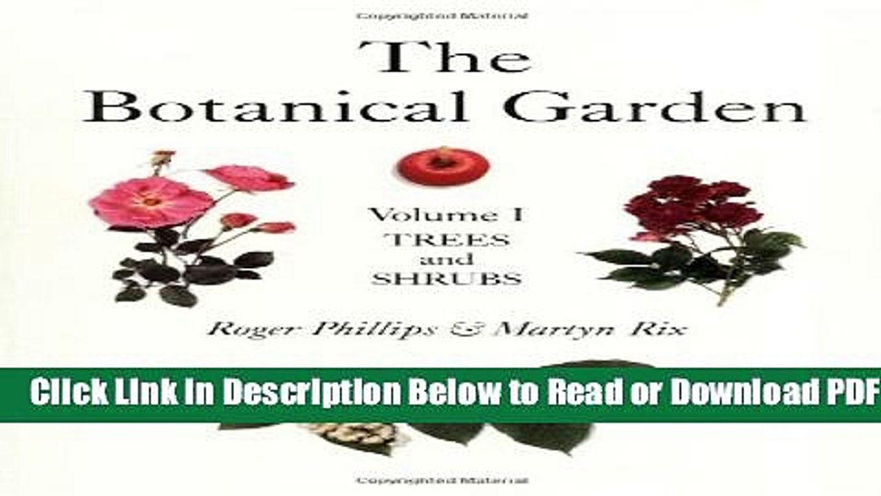 [Get] The Botanical Garden, Vol. 1: Trees and Shrubs Free Online