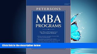 Popular Book MBA Programs 2007 (Peterson s MBA Programs)