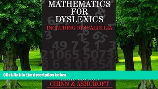 Big Deals  Mathematics for Dyslexics: Including Dyscalculia  Free Full Read Most Wanted