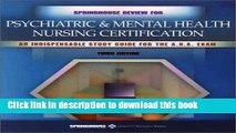 PDF Springhouse Review for Psychiatric and Mental Health Nursing Certification  PDF Free