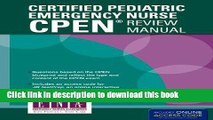 Read Certified Pediatric Emergency Nurse (CPEN) Review Manual  Ebook Free