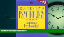 Popular Book Graduate Study in Psychology 1998-1999: With 1999 Addendum