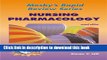 Read Mosby s Rapid Review Series: Nursing Pharmacology (Book with CD-ROM for Windows   Macintosh)