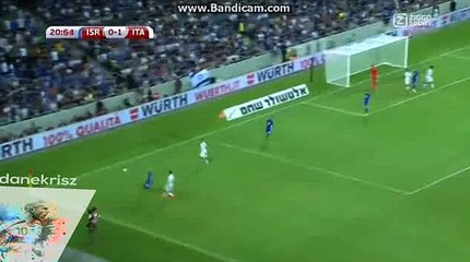 Graziano Pelle Fantastic Shot Chance - Israel vs Italy - World Cup Qualification - 05-09-2016