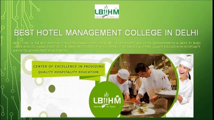 Career with LBIIHM the best college for hotel management