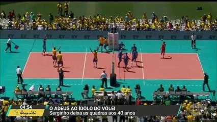 Serginho se despede da seleção de vôlei em amistoso disputado em Brasília