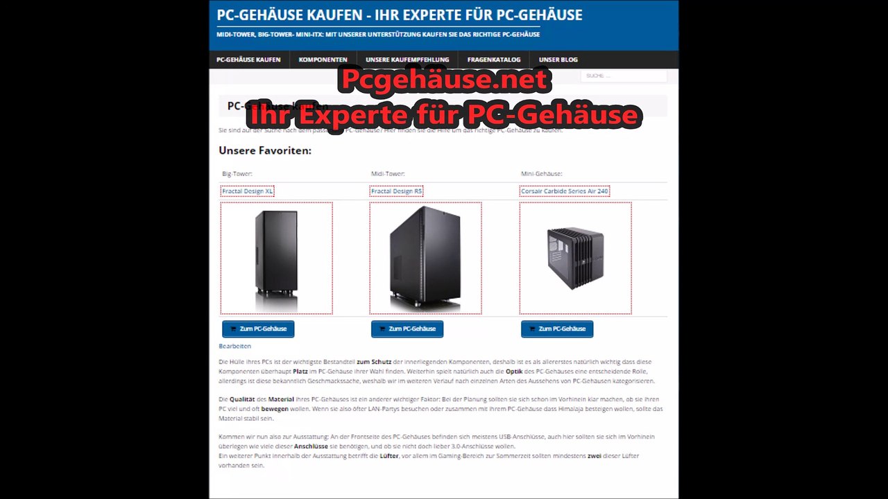 www.pcgehäuse.net - Ein Preview