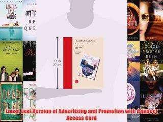[PDF] Loose Leaf Version of Advertising and Promotion with Connect Access Card Popular Colection