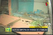 Chorrillos: auto se empotra contra vivienda de 4 familias