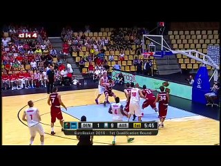 HighLights Esben REINHOLT, Danemark vs Autriche (Qualification EUROBASKET 2015)