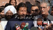 کراچی میں عمران خان کی میڈیا سےگفتگو