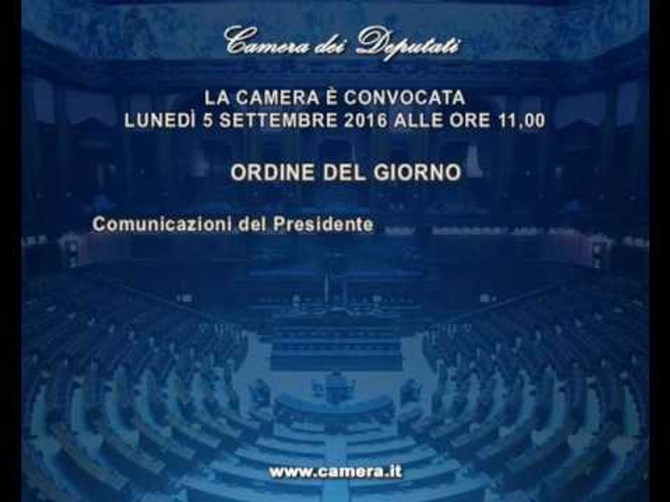 Roma - Camera - 17^ Legislatura - 669^ seduta (05..09.16)