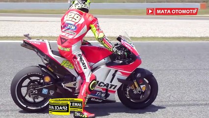 Suara Dari dekat Moto gp Andrea ianone Team Ducati Sangat Gahar