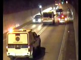 Pires accidents filmés par les caméras de surveillance d'un tunnel d'autoroute