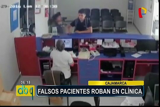 Cajamarca: falsos pacientes roban en clínica