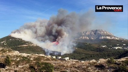 Marseille : l'incendie vu depuis la Rouvière