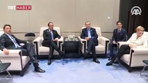 Cumhurbaşkanı Erdoğan, Merkel, Hollande ve Renzi ile görüştü
