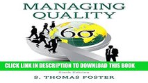 [PDF] Managing Quality: Integrating the Supply Chain (6th Edition) Full Online