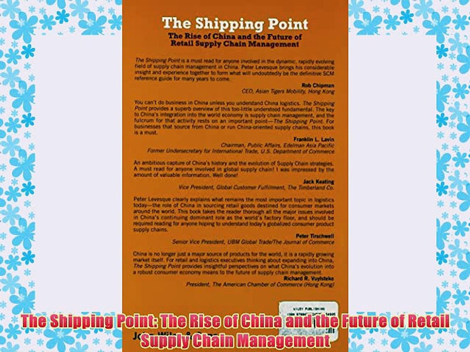 [PDF] The Shipping Point: The Rise of China and the Future of Retail Supply Chain Management