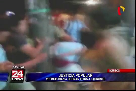 Iquitos: Vecinos iban a quemar vivos a ladrones