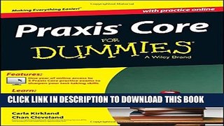 New Book Praxis Core For Dummies, with Online Practice Tests