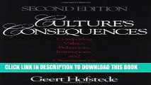 Collection Book Culture s Consequences: Comparing Values, Behaviors, Institutions and
