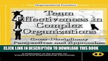 New Book Team Effectiveness In Complex Organizations: Cross-Disciplinary Perspectives and