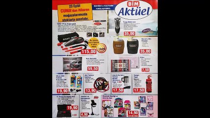 BİM 23 Eylül 2016 Aktüel Ürünler Kataloğu