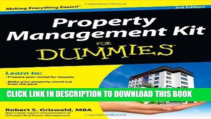 [PDF] Property Management Kit For Dummies Full Online