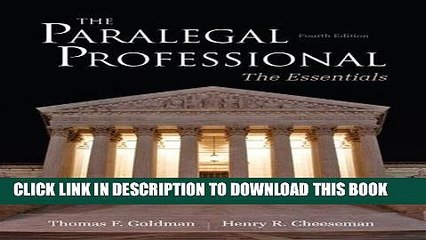 [PDF] The Paralegal Professional: Essentials (4th Edition) Popular Online
