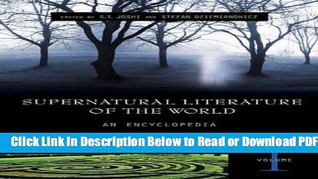 [Get] Supernatural Literature of the World [3 volumes]: An Encyclopedia Free New
