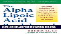Collection Book Alpha Lipoic Acid Breakthrough: The Superb Antioxidant That May Slow Aging, Repair