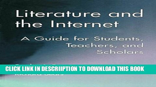 [PDF] Literature and the Internet: A Guide for Students, Teachers, and Scholars (Wellesley Studies
