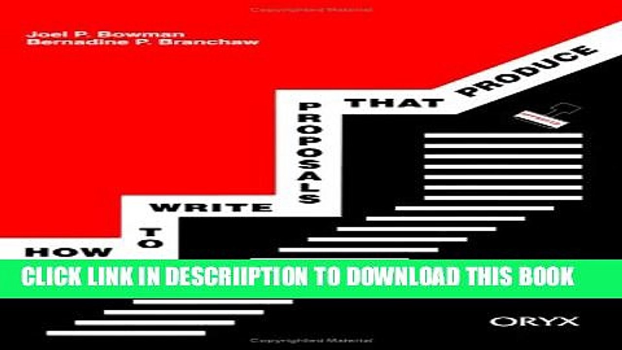 [PDF] How to Write Proposals that Produce: Full Online