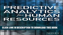 [PDF] Predictive Analytics for Human Resources (Wiley and SAS Business Series) Full Collection