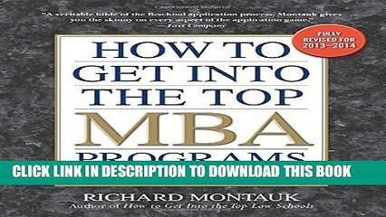 [Read PDF] How to Get into the Top MBA Programs, 6th Editon Ebook Online