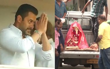 Salman Khan Welcomes Lord Ganesha HOME