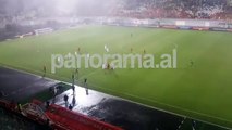 Moments when the match was interrupted Albania vs FYR Macedonia