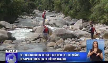 Se encontró un tercer cuerpo de los niños desaparecidos en el río Oyacachi