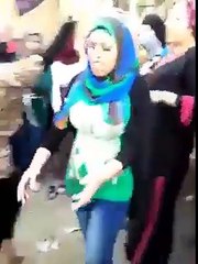 Out of Control girl dancing at street