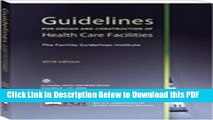 [Read] Guidelines for Design and Construction of Health Care Facilities 2010 Free Books