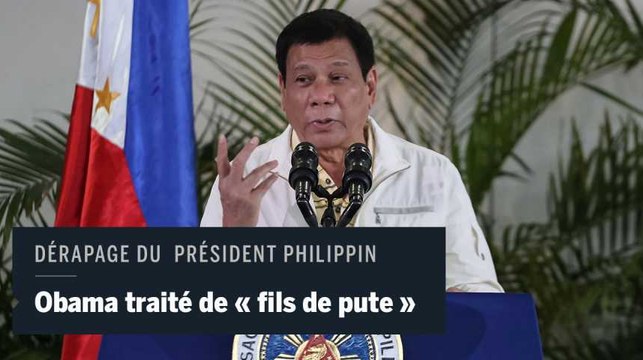 Le président philippin traite Obama de fils de pute