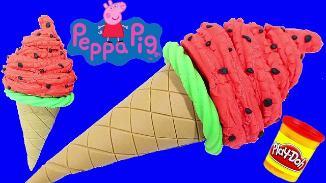 PLAY DOH FROZEN TOYS! - MAKE Ice Cream playdoh With Peppa pig kids