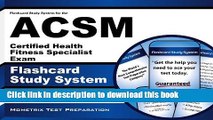 Read Flashcard Study System for the ACSM Certified Health Fitness Specialist Exam: ACSM Test